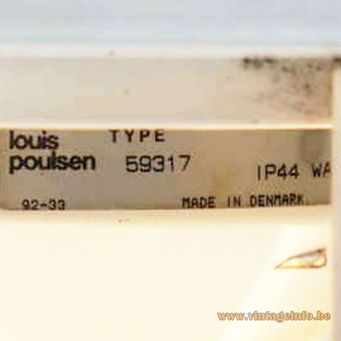 Louis Poulsen Albertslund pendant lamp design: Jens Møller-Jensen white round metal Saturn light 1960s label