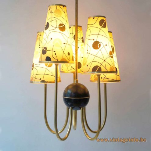 1950s ERCO Conical Cylinders Chandelier