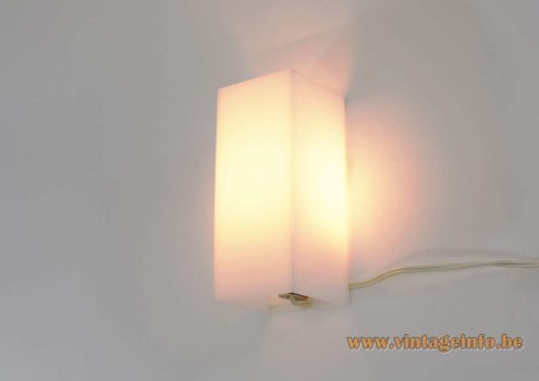 1960s Cuboid Acrylic Wall Lamps 1