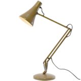 Anglepoise Model 90 task light conical trumpet mushroom grey lampshade architect lamp balancing round base 1970s