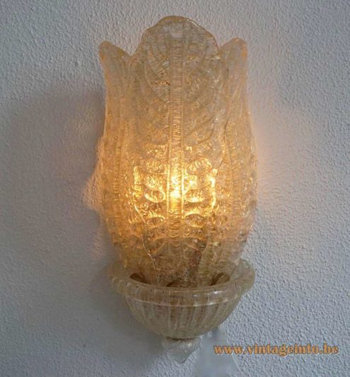 Barovier Toso Gold Flakes Wall Lamps 2