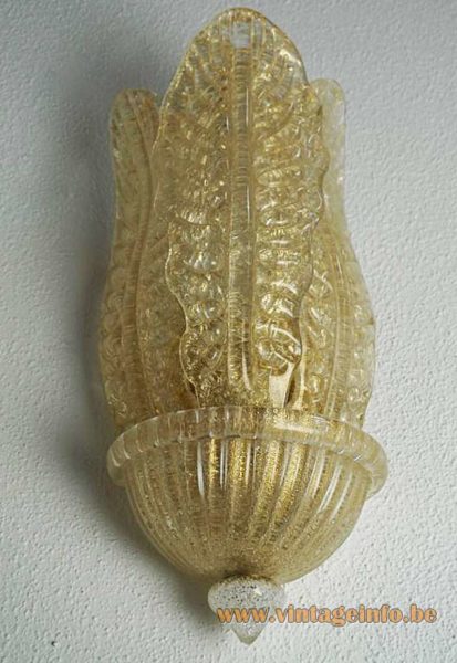 Barovier Toso Gold Flakes Wall Lamps 7