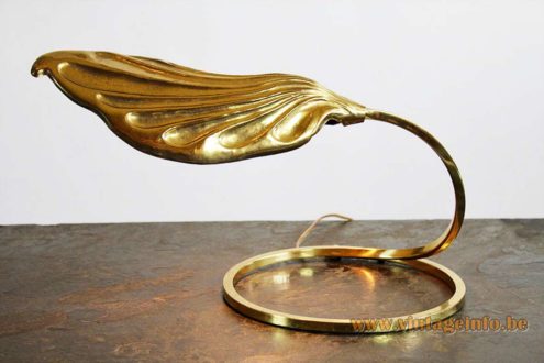 Bottega Gadda Brass Leaf Table Lamp 1