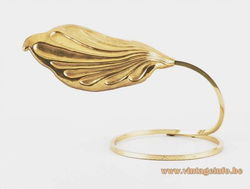 Bottega Gadda Brass Leaf Table Lamp 3