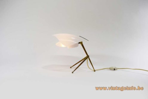 Brass Acrylic Tripod Desk Lamp 1