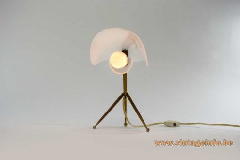 Brass Acrylic Tripod Desk Lamp 3