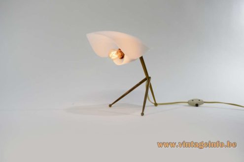 Brass Acrylic Tripod Desk Lamp 7