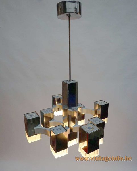 Gaetano Sciolari Cubic Chandelier 4