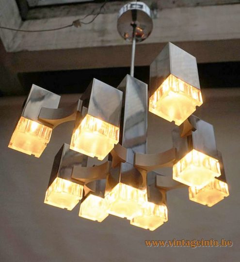 Gaetano Sciolari Cubic Chandelier 5
