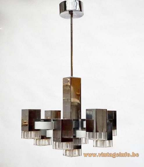 Gaetano Sciolari Cubic Chandelier 6