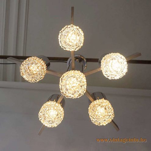 Gaetano Sciolari Geometric Chrome Chandelier 4