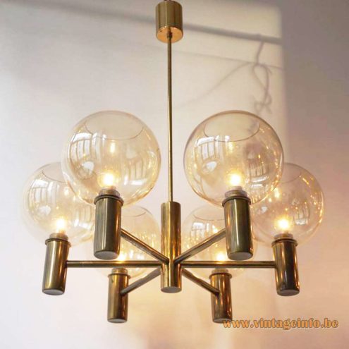 Hans Agne Jakobsson Smoked Globes Chandelier 2