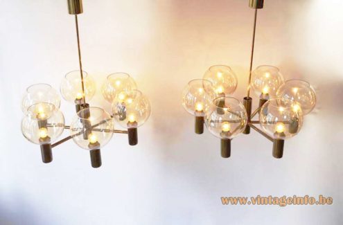 Hans Agne Jakobsson Smoked Globes Chandelier 3