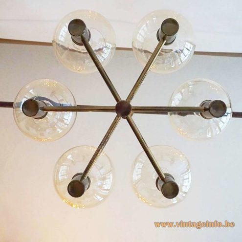 Hans Agne Jakobsson Smoked Globes Chandelier 4