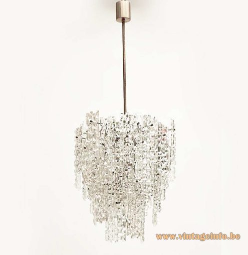 Kinkeldey Asymmetrical Faceted Crystal Glass Chandelier 3