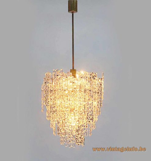 Kinkeldey Asymmetrical Faceted Crystal Glass Chandelier 6