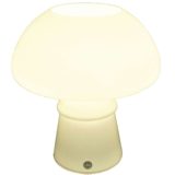 Odreco white glass mushroom table lamp hand-blown opal glass E14 lamp socket 1980s 1990s Denmark