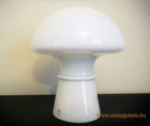 Odreco White Glass Mushroom Table Lamp 2