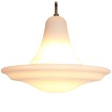 Siemens Neophan pendant lamp design: Peter Behrens white opal glass 1920s 1930s art deco Bauhaus Germany