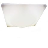iGuzzini Dada flush mount square white curved acrylic Pespex ceiling light circular fluorescent lamp 1970s design