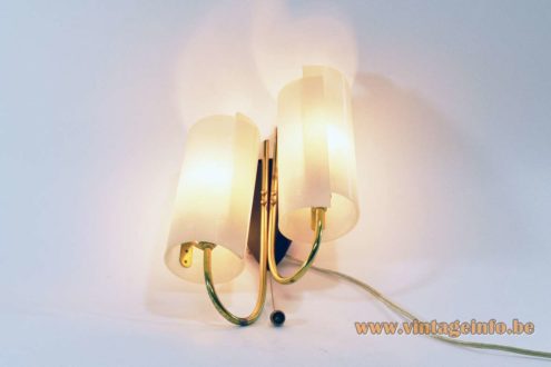 1950s Brass And Acrylic Wall Lamp 2