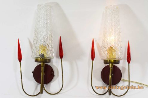 1950s Spearhead Wall Lamps 4