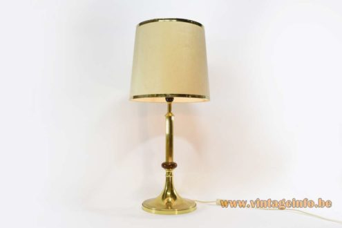 1970s Massive Belgium Brass Table Lamp 2