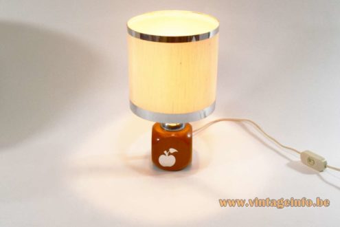 1970s Stilfer Apple Table Lamp 3