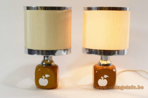 1970s Stilfer Apple Table Lamp 4