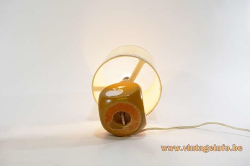 1970s Stilfer Apple Table Lamp 6