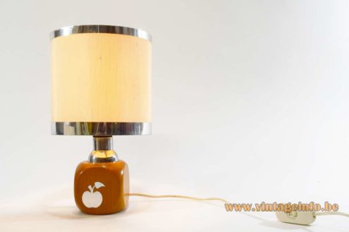 1970s Stilfer Apple Table Lamp 7