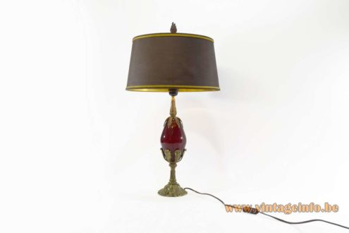 1990s Art Nouveau Table Lamp 5
