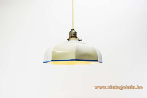 Blue White Enamel Pendant Lamp 1