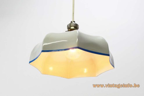 Blue White Enamel Pendant Lamp 2