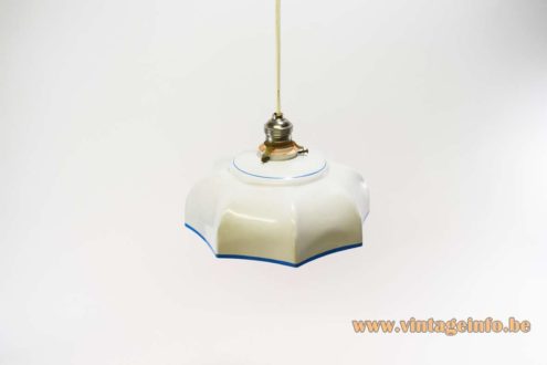 Blue White Enamel Pendant Lamp 3