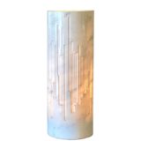 Grupo NP2 cylindrical marble table lamp calacatta carrara tube design: Nerone Ceccarelli Giancarlo Patuzzi 1960s 1970s
