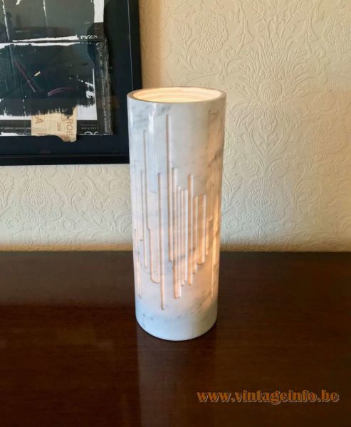 Grupo NP2 Cylindrical Marble Table Lamp 2