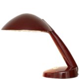 Kandem LBL red Bakelite desk lamp moulded light VEB Leuchtenbau Leipzig Germany 1950s Marianne Brandt