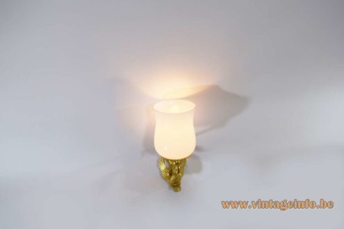 1950s Empire Style Swan Wall Lamp 4