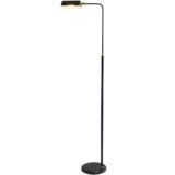 Boulanger reading floor lamp black metal long curved rod round base 1970s 1980s Belgium E14 bulb
