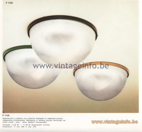 Candle 1970s Fluorescence Lighting Catalogue - Candle F 1129 Flush Mount