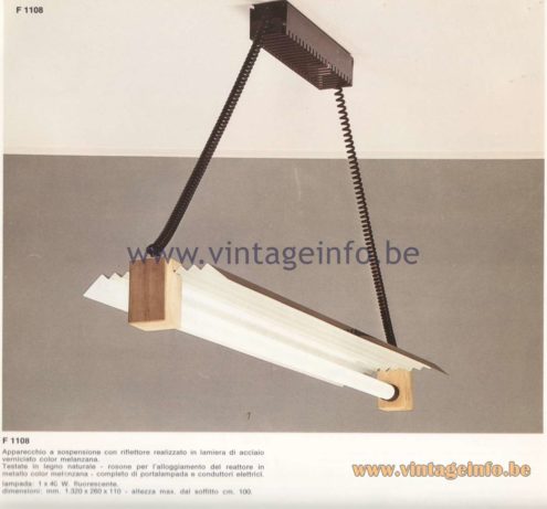 Candle 1970s Fluorescence Lighting Catalogue - Candle F 1108 Pendant Lamp 