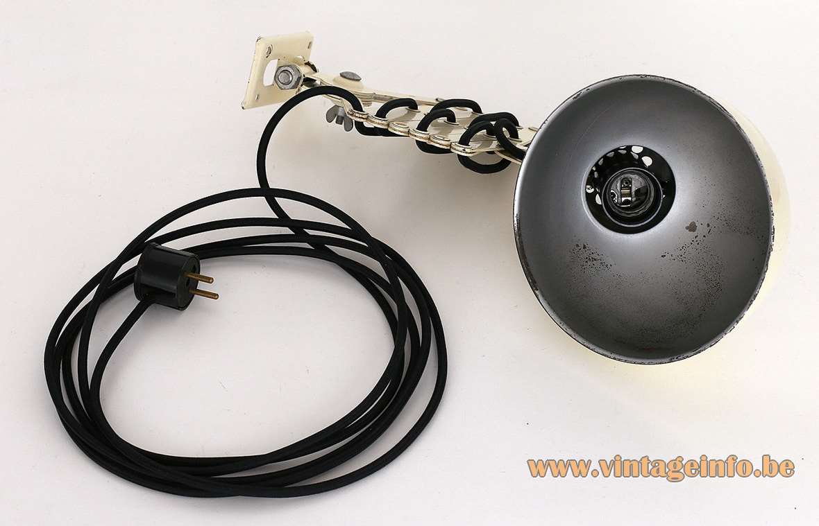 Christian Dell Koranda scissor lamp 1930s 1940s 1950s Bauhaus Art Deco metal iron white black E27 socket