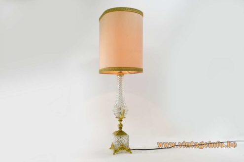 Cut Crystal Ormolu Swan Table Lamp 5