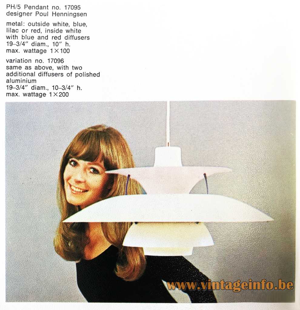 Ph 5 vintage aluminum pendant lamp by Poul Henningsen for Louis Poulsen,  1960s