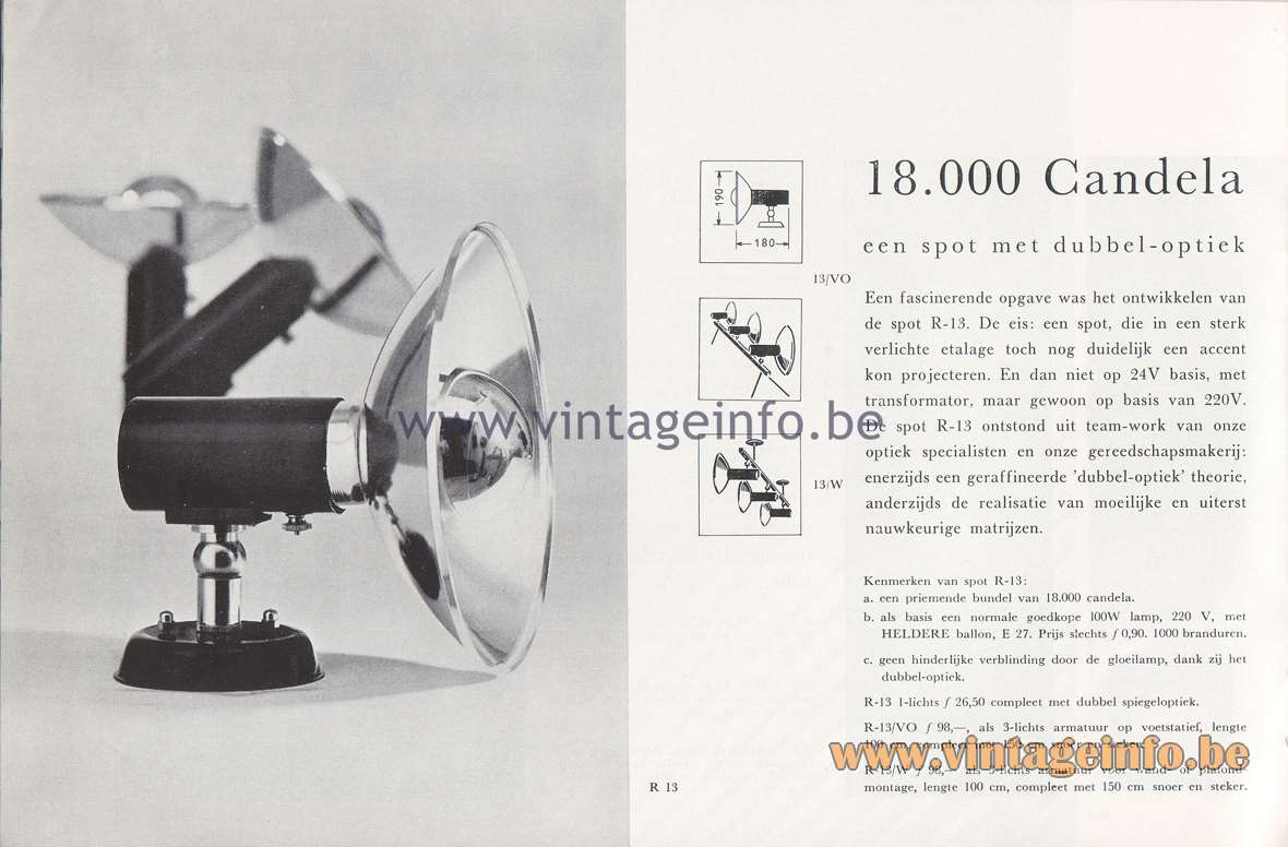 Raak Lichtarchitectuur - additional catalog nr 4 - 18.000 Candela Spotlight R-13