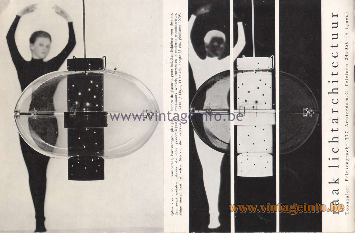 Raak Lichtarchitectuur - additional catalog nr 4 - Sphere pendant lamp - B-1151