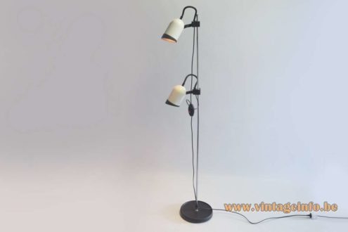 2 Lights Black White Floor Lamp 2