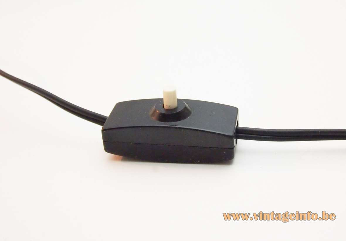 Hala desk lamp model 144 design: Herman Busquet black base lampshade chrome rod art deco switch