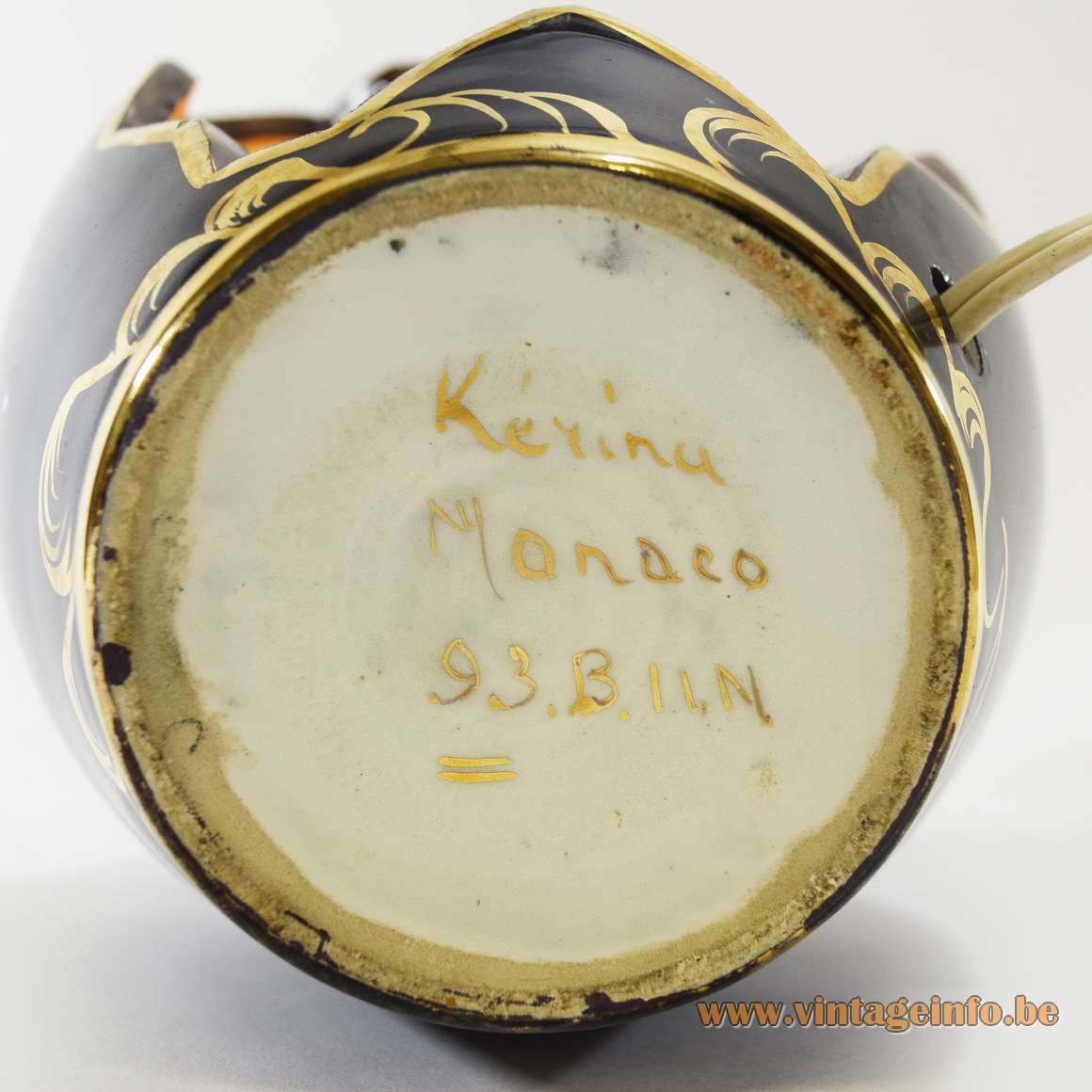 Kérina Monaco Table Lamp - Signature on the bottom of the base